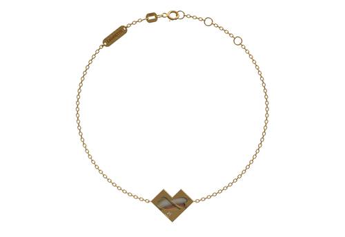 Bracelet small heart - mother of pearl