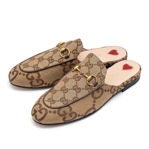 Gucci Princetown Slipper Jumbo GG Camel Canvas