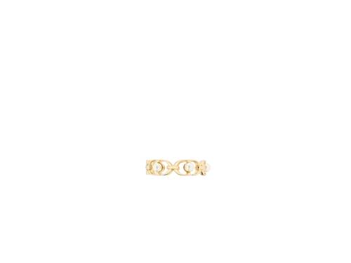 Dior 30 Montaigne Jolie Ring In Gold-Finish Metal And White Resin Pearls