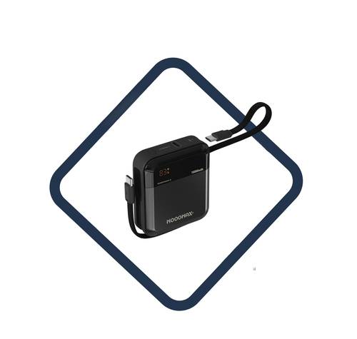 MOOG MAX - ياور بانك 2 كيبل  مدمج 10.000 mah 