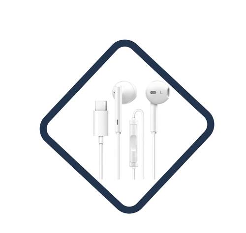 سماعة هواوي CM33 USB Type-C الأصلية سماعة أذن سلكية داخل الأذن مع أزرار حجم الميكروفون لهاتف هواوي المحمول