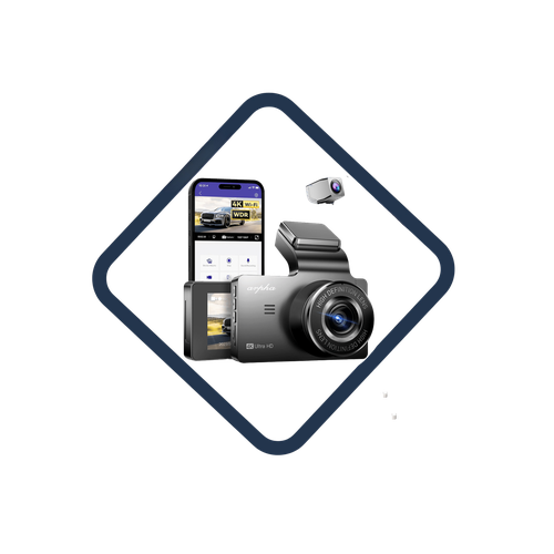 Arpha Dash Cam Car 4K Dual Channel Front M63 Lite - Black‏  - كاميرا داش 