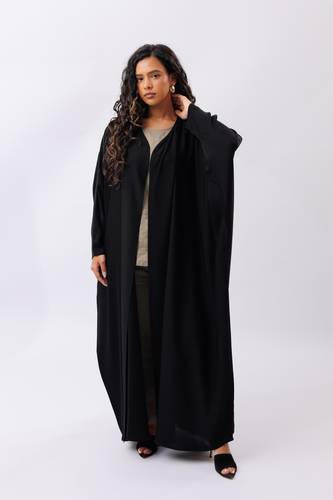 عباية بطرحة لف بقصات مشلح قماش  الندى alnada formal colorful