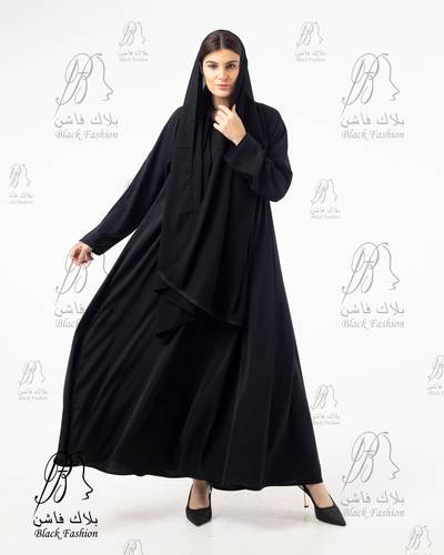 عبابة بطرحة كلوش مقفل ثوب اسلامي ممكن تغير الون عند كتابت رقم الون في الملاحظات