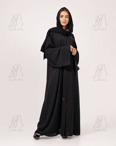 عباية بطرحة بقصات A-Line بطقطق 