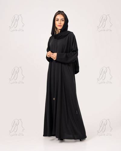 عباية بطرحة بقصات كلوش سادة بطقطق ممكن تغيرها لاي لون عند كتابة رقم الون في الملاحظات