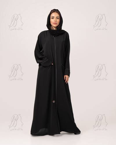 عباية بطرحة بجيوب اماميه بقصاتA/Lineبطقطق