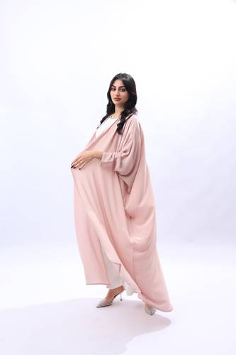 عباية بطرحة لف بقصات مشلح قماش  الندى alnada formal colorful