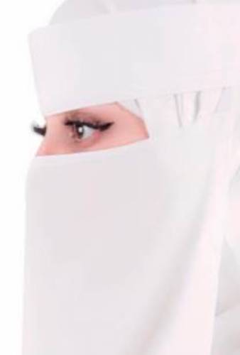 نقاب مغاط مايل بحجم قصير 8 إنش ناعم خامة طرحة خفيف
