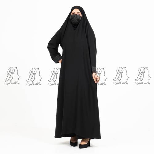 عباية راس بتدخيلات بالكم قماش اسبيشل ندى