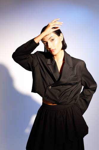 Black Women's Suit with Skirt