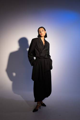 Black Women's Suit with Skirt