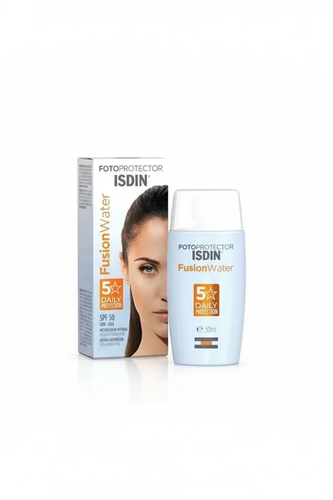 ISDIN فيوجن ووتر SPF50: واقي شمس مائي عالي الحماية