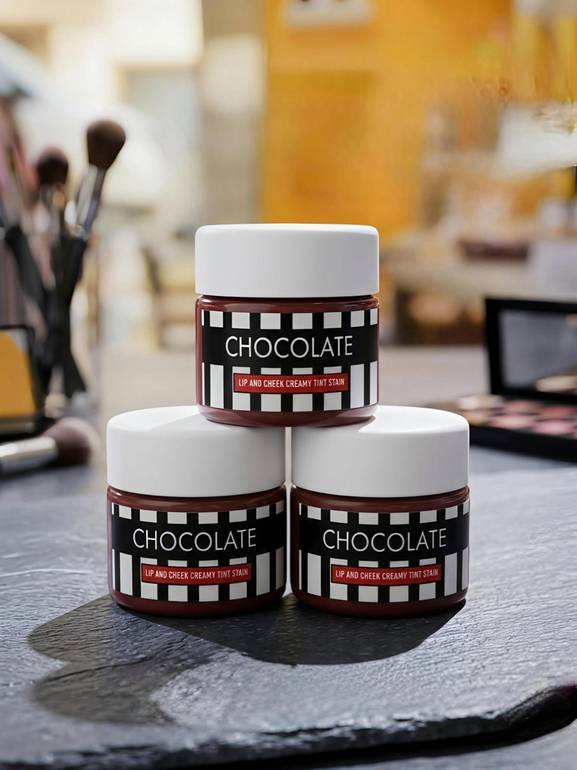 LIP AND CHEEK CREAMY TINT STAIN.    CHOCOLATE