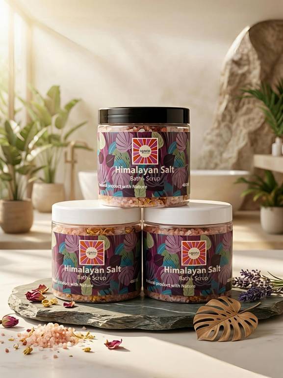 Himalayas salt.    Bath&scrup