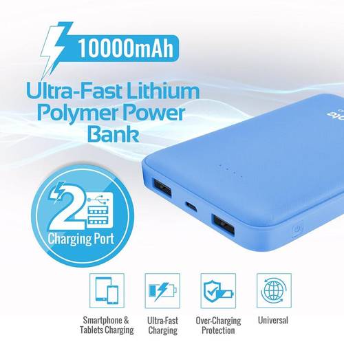 باور بانك للشحن اللاسلكي بقدرة 10000 مللي أمببر بقدرة 20 وات USB-C PD ومنفذ 5 وات