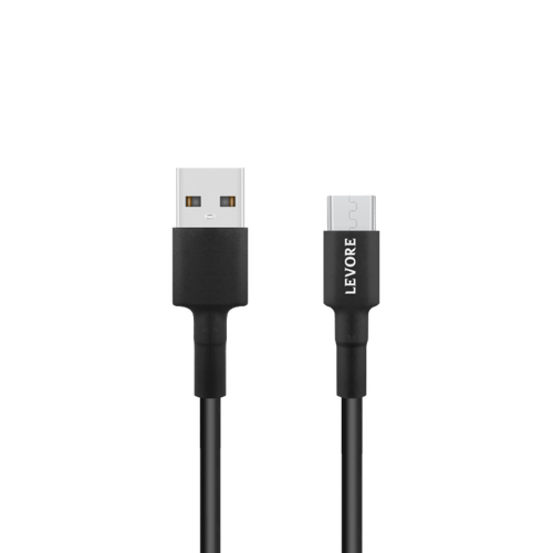 سلك شاحن ليفوري مايكرو USB بطول 1 م بلاستيك - اسود