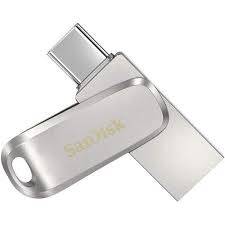 سانديسك - فلاش ميموري مدخل تايب سي الي usb مساحات متعددة (32-64-128-256-512جيجا) ذهبي