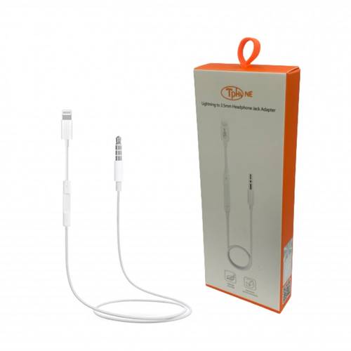 Tphone سماعة سلك صوت AUX - IPHONE - ابيض 