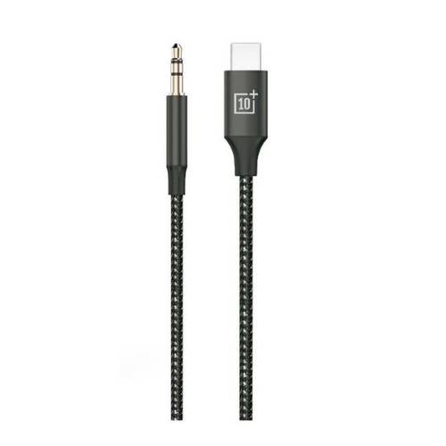 تن بلس كيبل شحن T3447  تايب سي الي  3.5MM AUX - أسود 