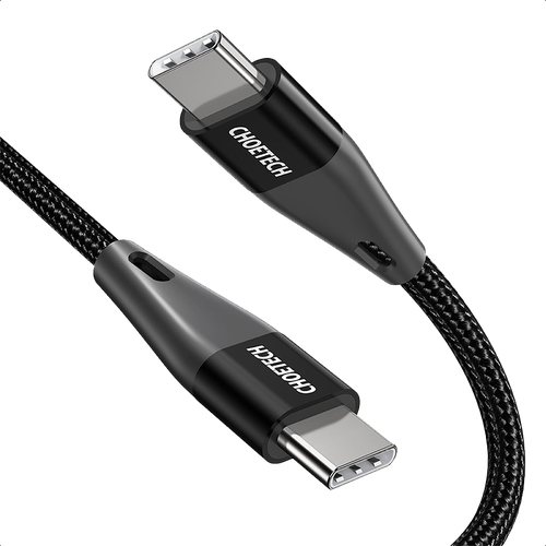 سلك شاحن تشويتيك من Type-C الى Type-C بطول 1.2م وقوة 60 واط - رمادي