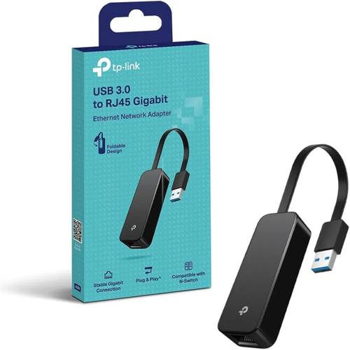 تي بي لينك - محول USB TP-Link RJ45 نوع سي الى شبكة جيجابت ايثرنت او RJ45 شبكة محلية LAN بسلك اسود