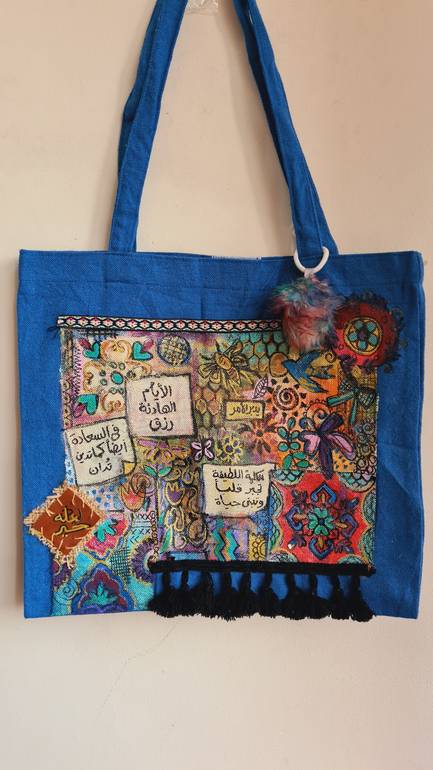 Blue tote bag 