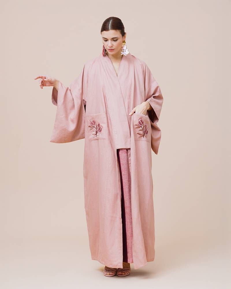 kimono dress abaya pink nearby Kimono Abaya