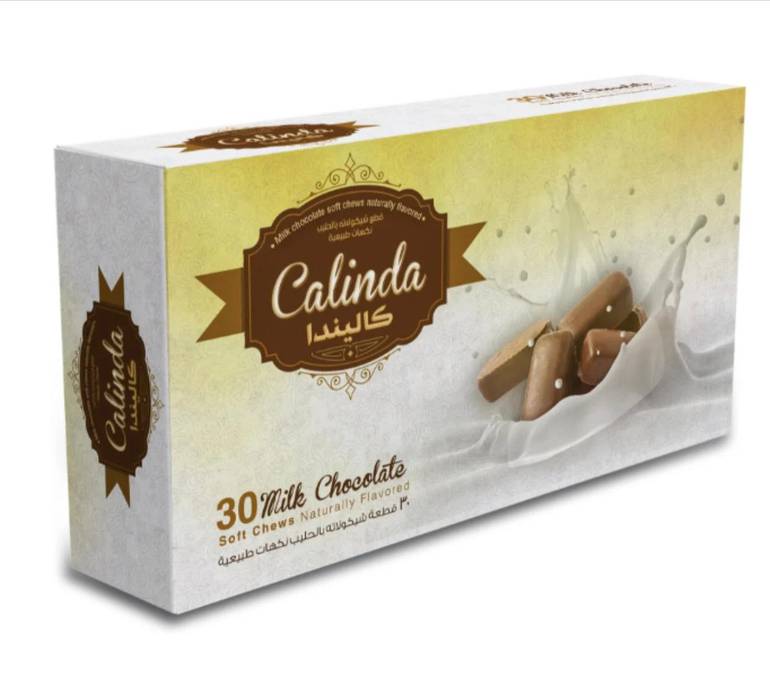 كاليندا  كالسيوم و فيتامين 3-30 قطعه شوكولاته