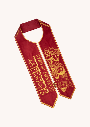 Sultanate Oman scarf - gold/red