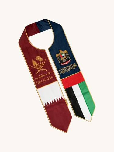 وشاح علم الامارات وقطر