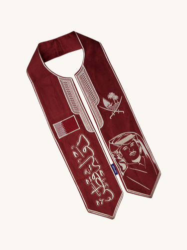Tamim Al-Ezz scarf - Maroon Gray