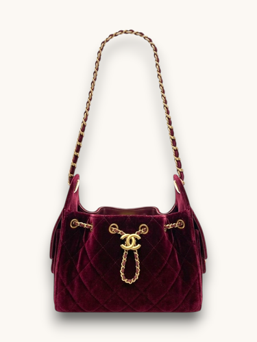 Handbag in Suede Calfskin 