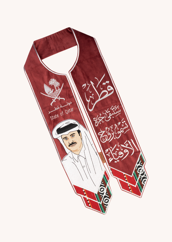 وشاح النشيد الوطني سدو - عنابي