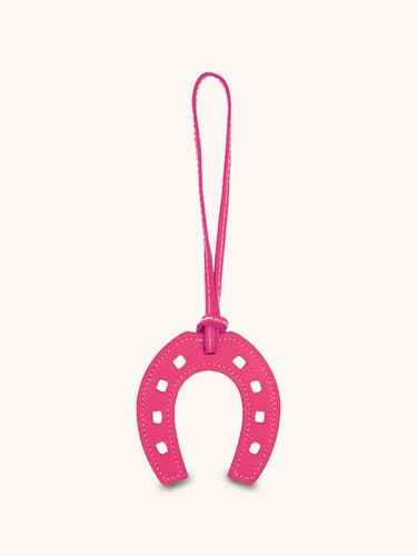 Pink Horseshoe Leather Charm