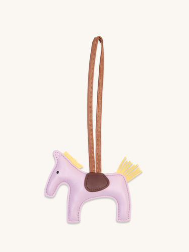 Plum Horse Leather Charm