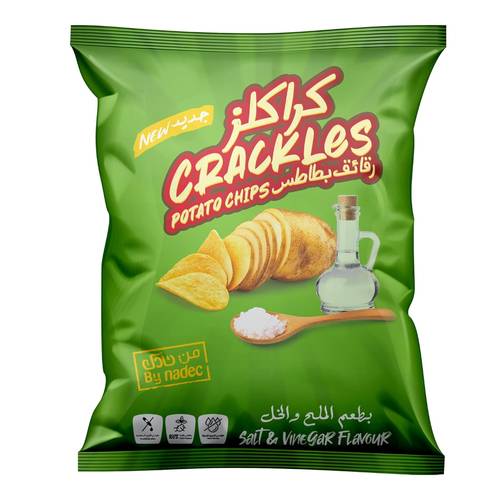 Nadec Crackers Potato Chips Salt & Vinegar 155 G