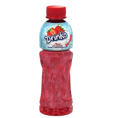 Drinko Flute Strawberry Juice With Jelly Pieces 250 ML