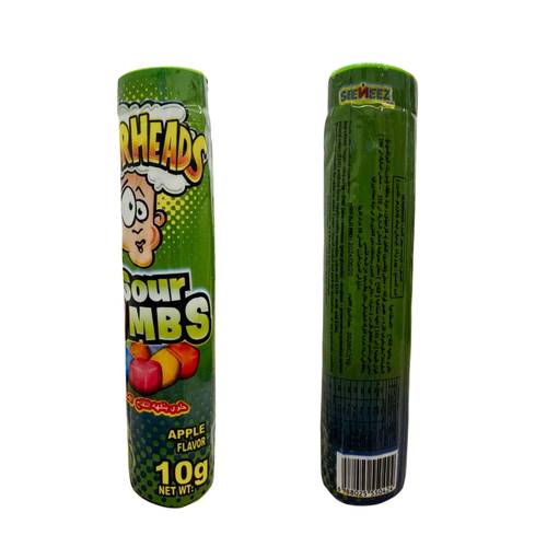 Seeneez Sour Heads Sour Bombs Apple Flavor 10 G