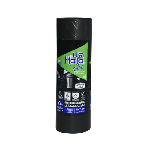 Hala Biodegradable Garbage Bags, 50 Gallons, 95*76 CM