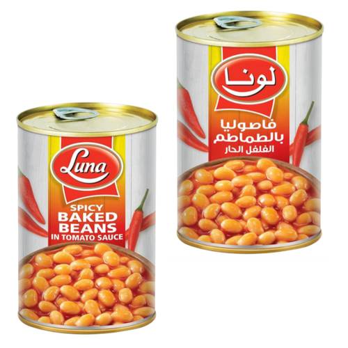 لونا فاصوليا بصلصة الطماطم الحارة 380 جرام