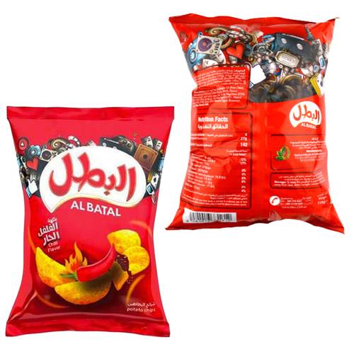 البطل بطاطس الفلفل الحار 110 جرام 