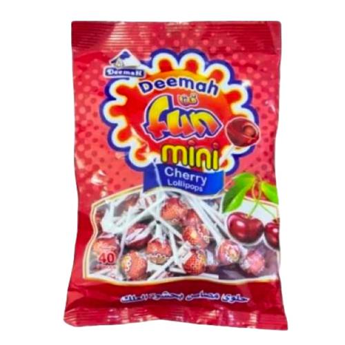 Deema  Fun Mini Lollipops cherry 40 x 8 G