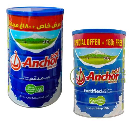 أنكور حليب مجفف 1800 جرام + 180 جرام مجانا