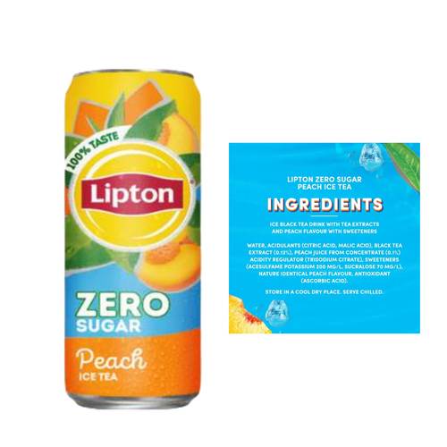 Lipton Ice Tea Zero Peach 240 ML