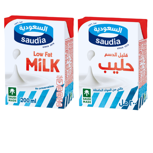 السعودية حليب قليل الدسم 200 مل  