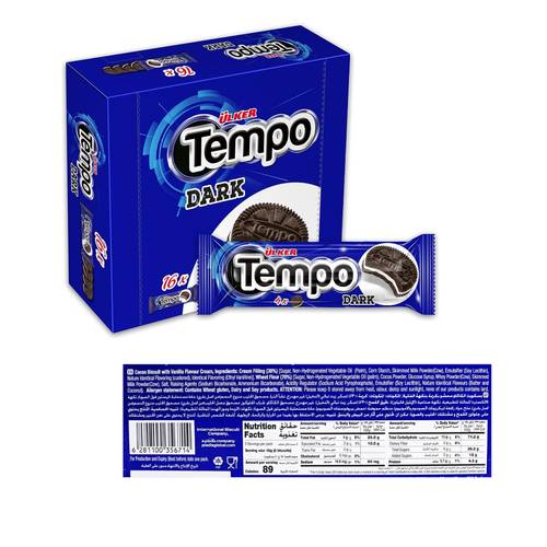Ulker Tempo Dark Biscuits 16 * 36 G