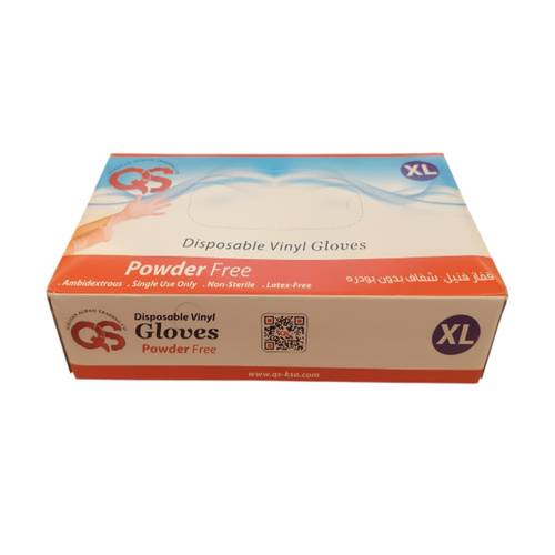 QS Disposable Vinyl Gloves XL 70 PC