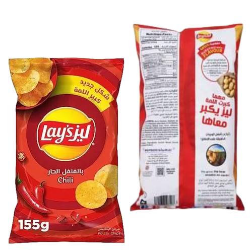 ليز بطاطس بالفلفل الأحمر  155 جرام