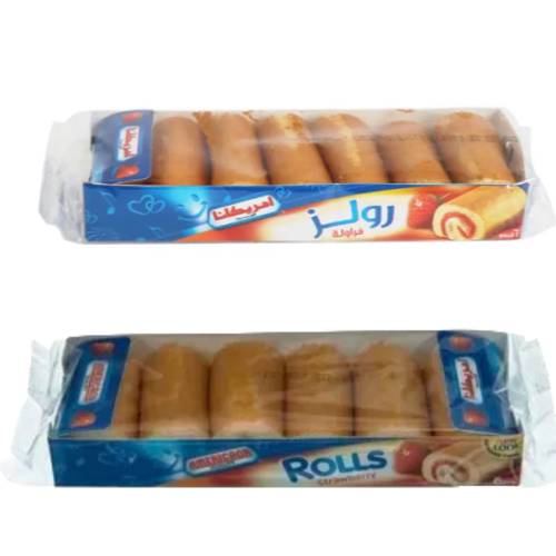 امريكانا سويس رول الفراولة 6 قطع 120 جرام